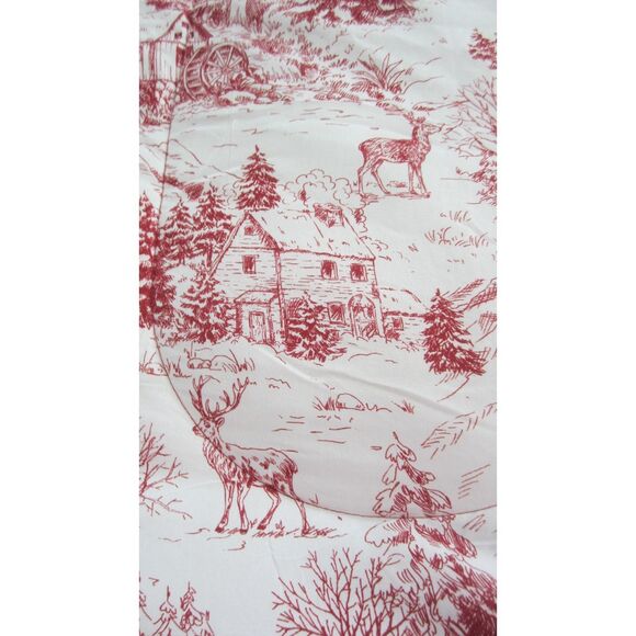 NEW SUNHAM LIGHTWEIGHT REVERSIBLE POLY HOLIDAY QUEEN QUILT 88x88 W/ 2 SHAMS - Picture 3 of 7